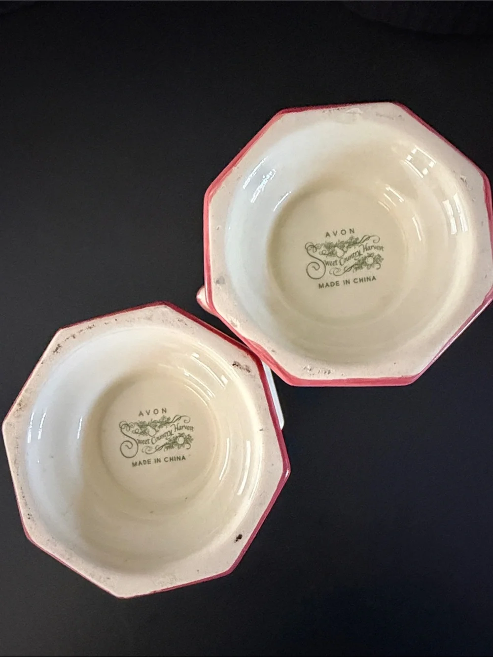 Avon’s Sweet Country Harvest Ceramic Creamer and Sugar Dish